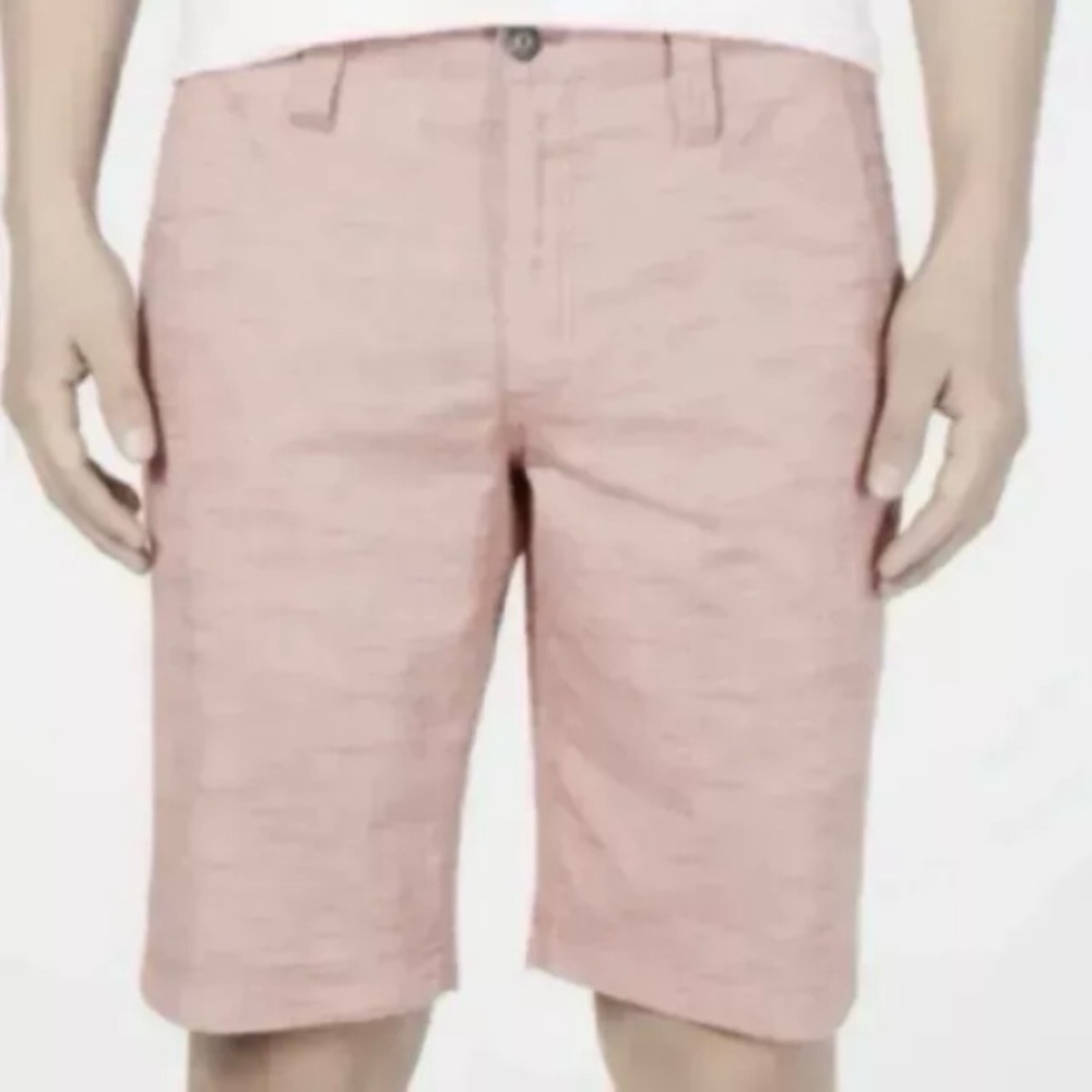 INC Men’s Red Stretch Chambray Shorts Size 29